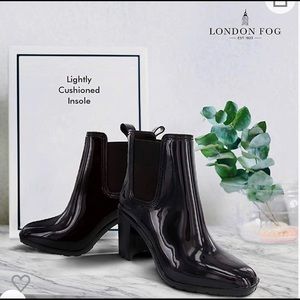 LONDON FOG Womens Prite High Heeled Rain Boots